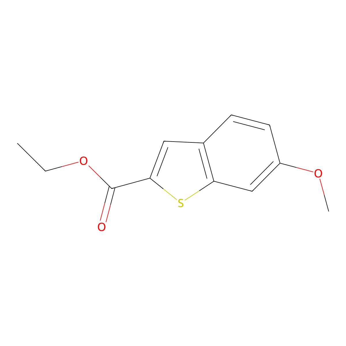 Ethyl 6-methoxybenzo[b]thiophene-2-carboxylate molecular structure, CAS 187753-62-4