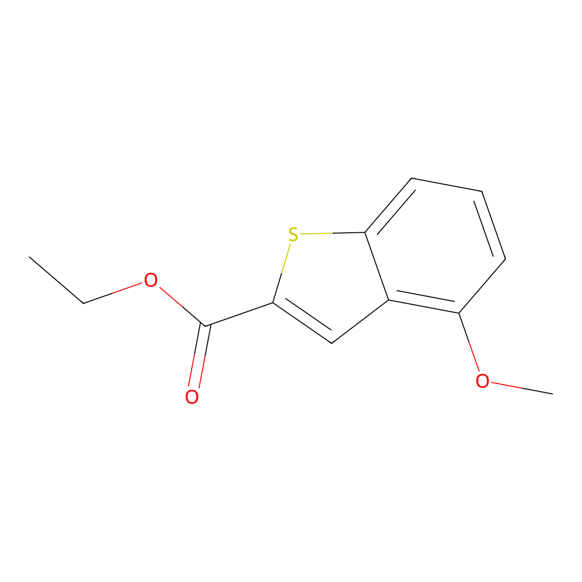 Ethyl 4-methoxybenzo[b]thiophene-2-carboxylate molecular structure, CAS 187753-63-5
