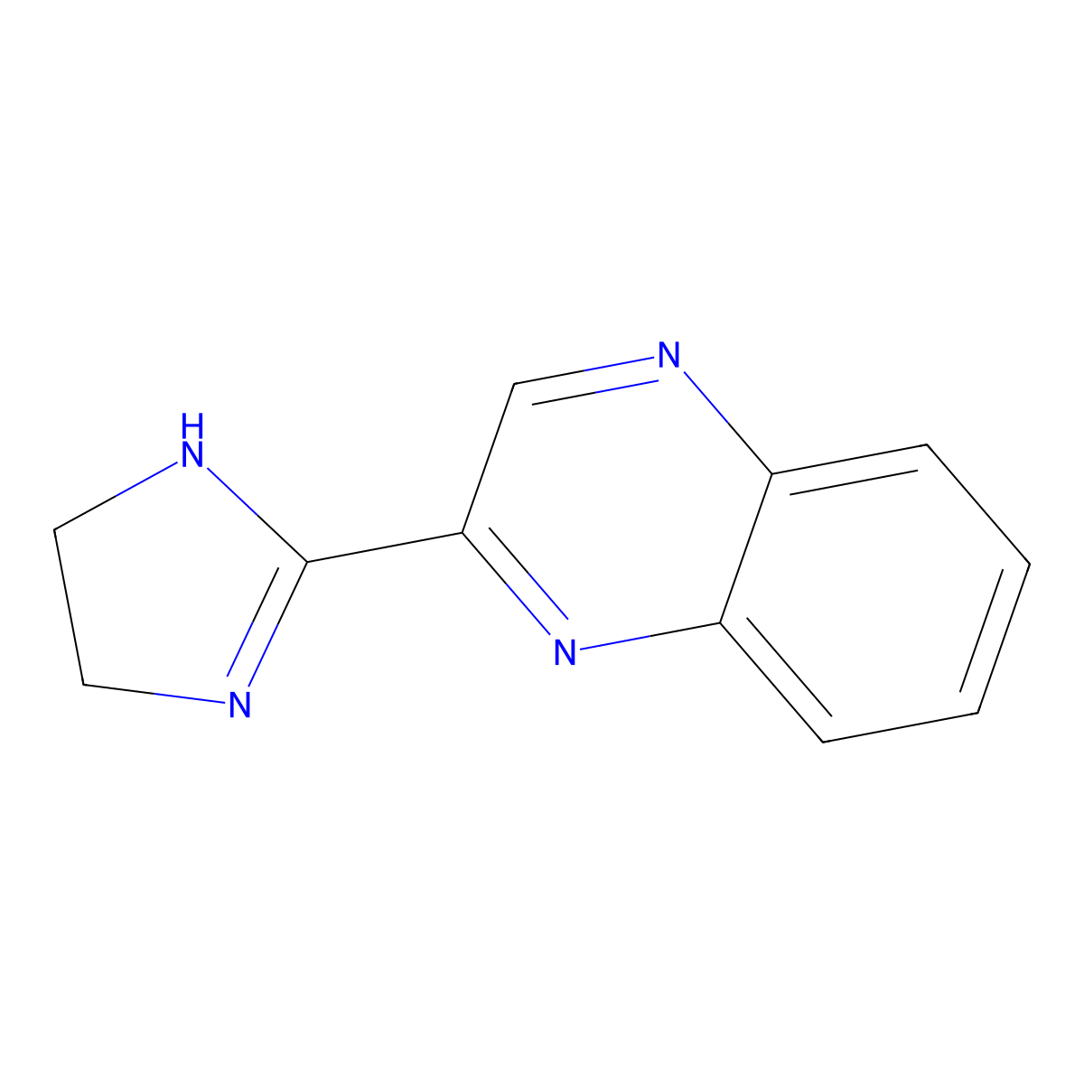 2-(4,5-dihydro-1H-imidazol-2-yl)quinoxaline molecular structure, CAS 187753-87-3