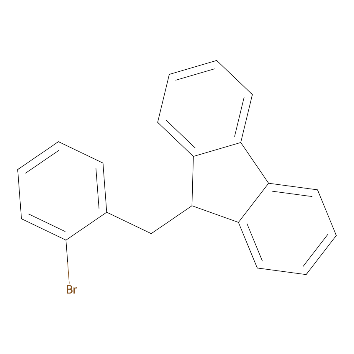 9-(2-bromobenzyl)-9H-fluorene molecular structure, CAS 187754-47-8