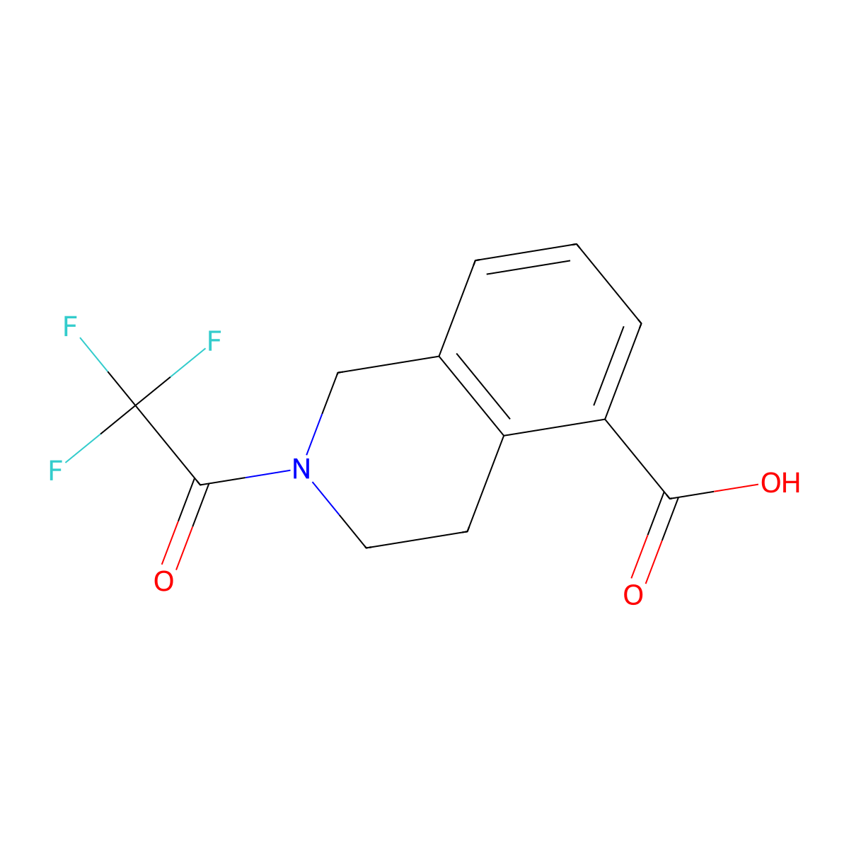 2-(Trifluoroacetyl)-1,2,3,4-tetrahydroisoquinoline-5-carboxylic acid molecular structure, CAS 1877594-70-1