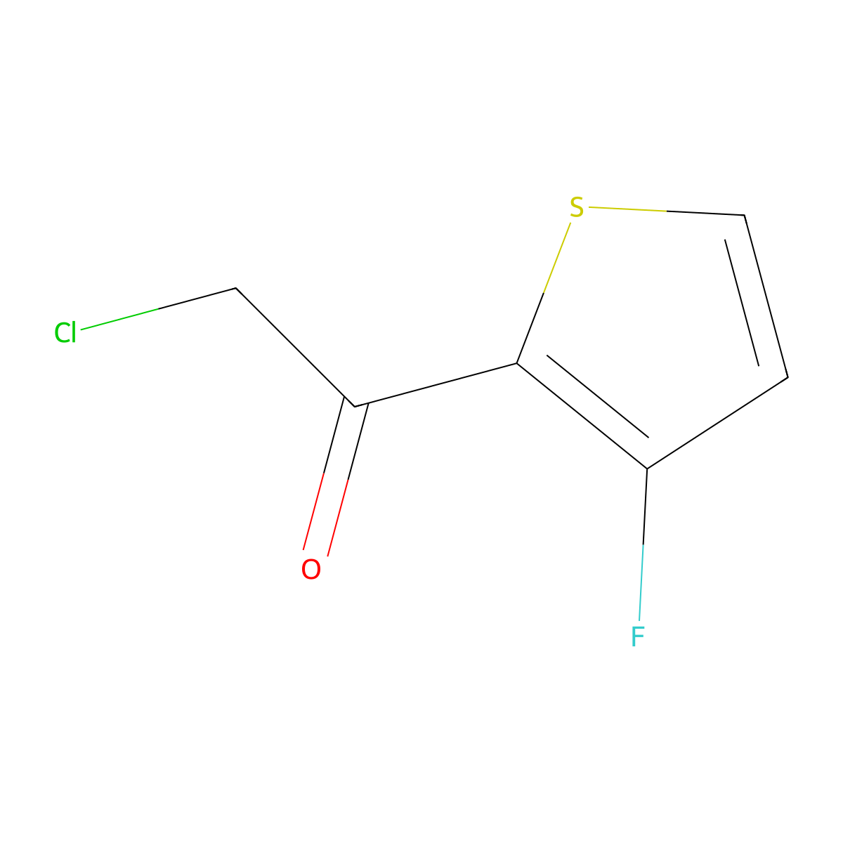 2-Chloro-1-(3-fluorothiophen-2-yl)ethan-1-one molecular structure, CAS 1877607-35-6