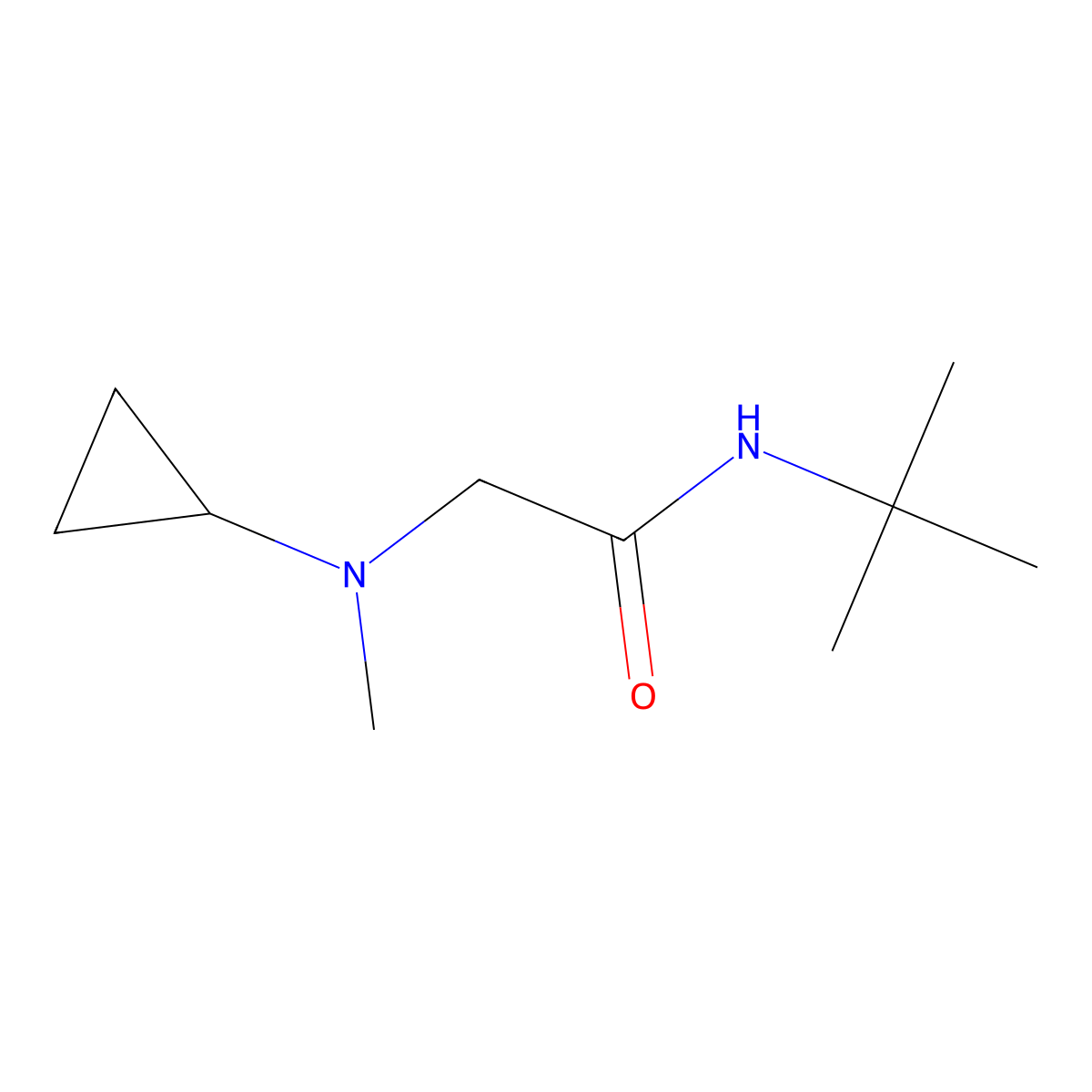 N-tert-butyl-2-[cyclopropyl(methyl)amino]acetamide molecular structure, CAS 1877622-30-4