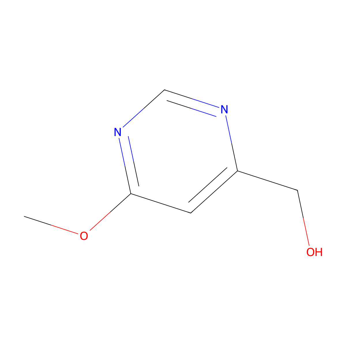 (6-Methoxypyrimidin-4-yl)methanol molecular structure, CAS 1877642-89-1