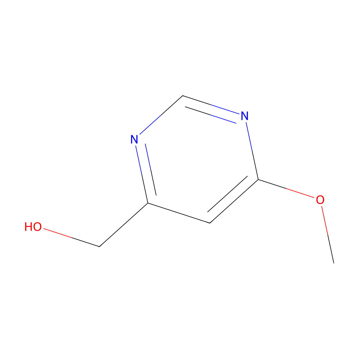 (6-Methoxypyrimidin-4-yl)methanol molecular structure, CAS 1877642-89-1