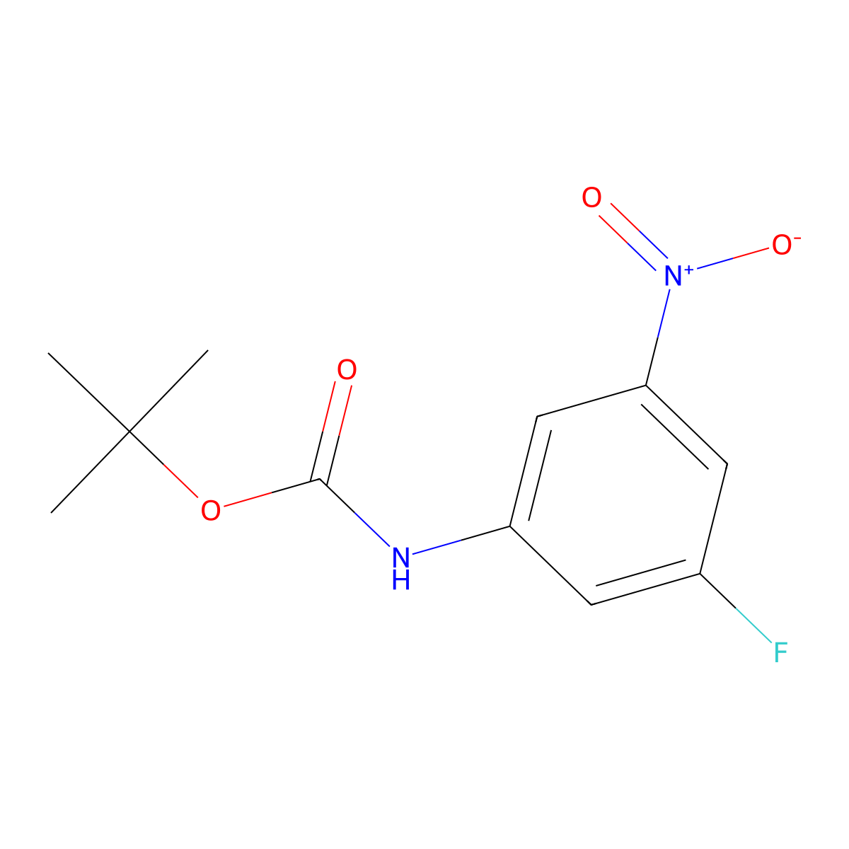 tert-butyl N-(3-fluoro-5-nitrophenyl)carbamate molecular structure, CAS 1877664-57-7