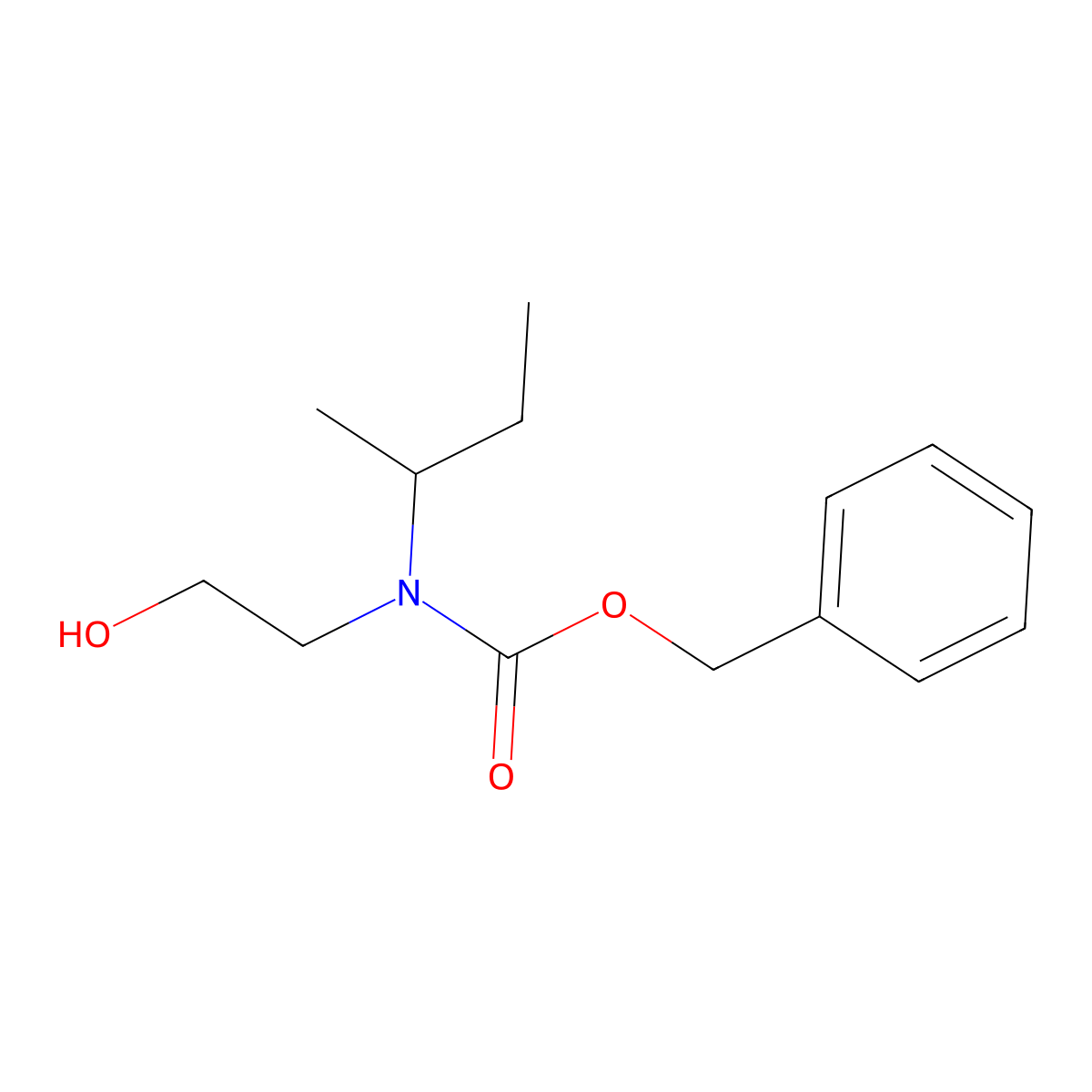 benzyl N-(butan-2-yl)-N-(2-hydroxyethyl)carbamate molecular structure, CAS 1877696-14-4