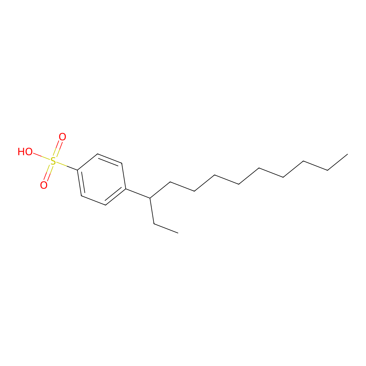 4-(1-Ethyldecyl)benzenesulfonic acid molecular structure, CAS 18777-54-3