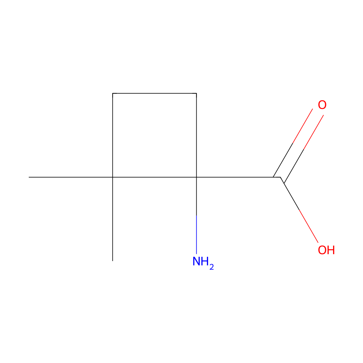 1-Amino-2,2-dimethylcyclobutane-1-carboxylic acid molecular structure, CAS 1877707-60-2