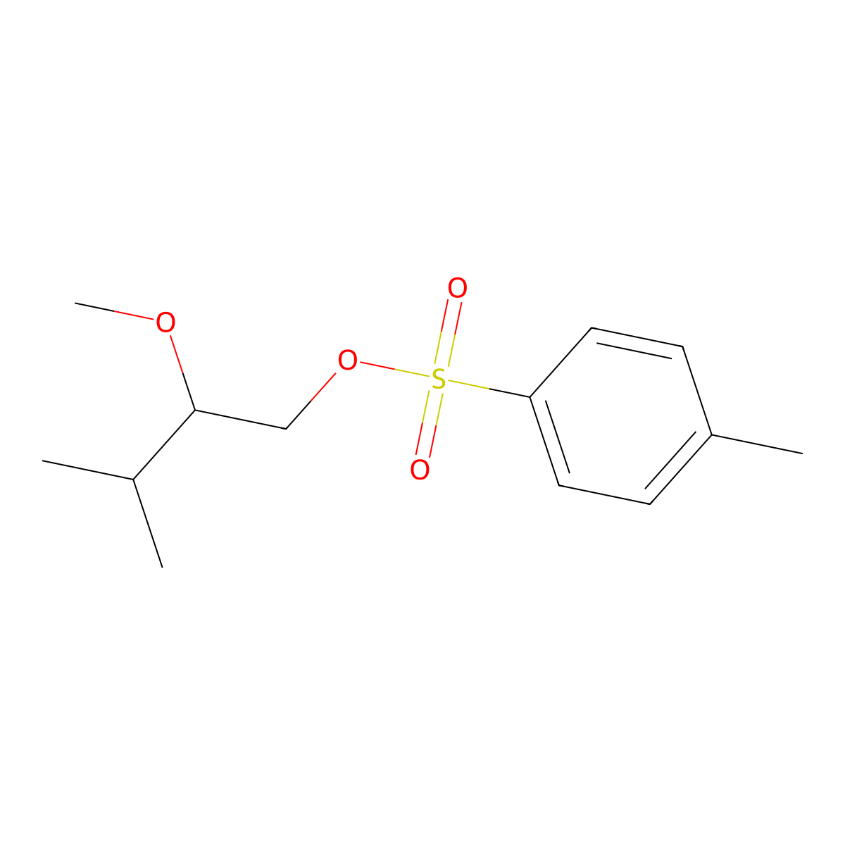 2-Methoxy-3-methylbutyl 4-methylbenzene-1-sulfonate molecular structure, CAS 1877842-44-8