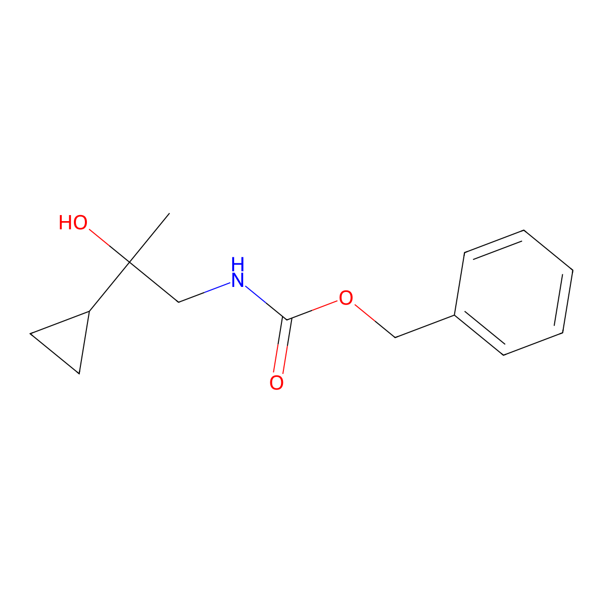 benzyl N-(2-cyclopropyl-2-hydroxypropyl)carbamate molecular structure, CAS 1877877-14-9