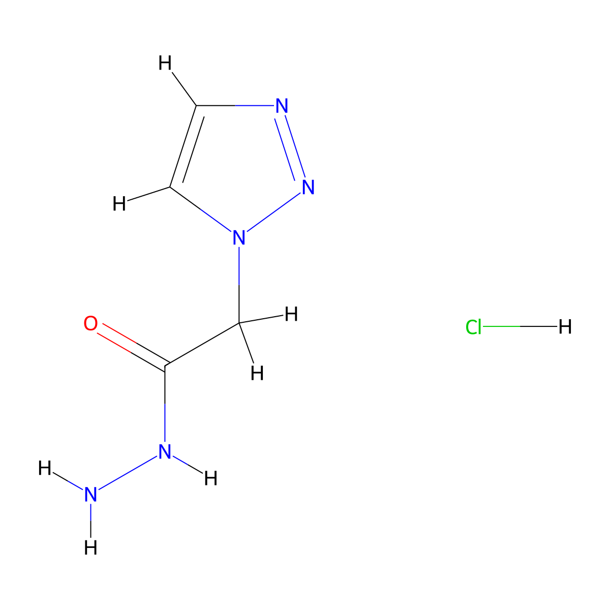 2-(1,2,3-Triazol-1-yl)acetohydrazide Hydrochloride molecular structure, CAS 1877910-73-0