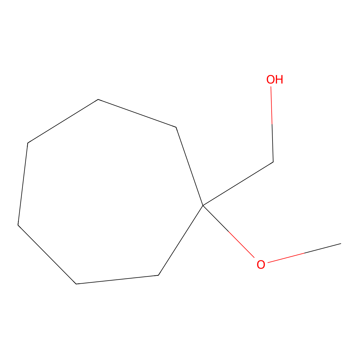 (1-Methoxycycloheptyl)methanol molecular structure, CAS 1877911-09-5