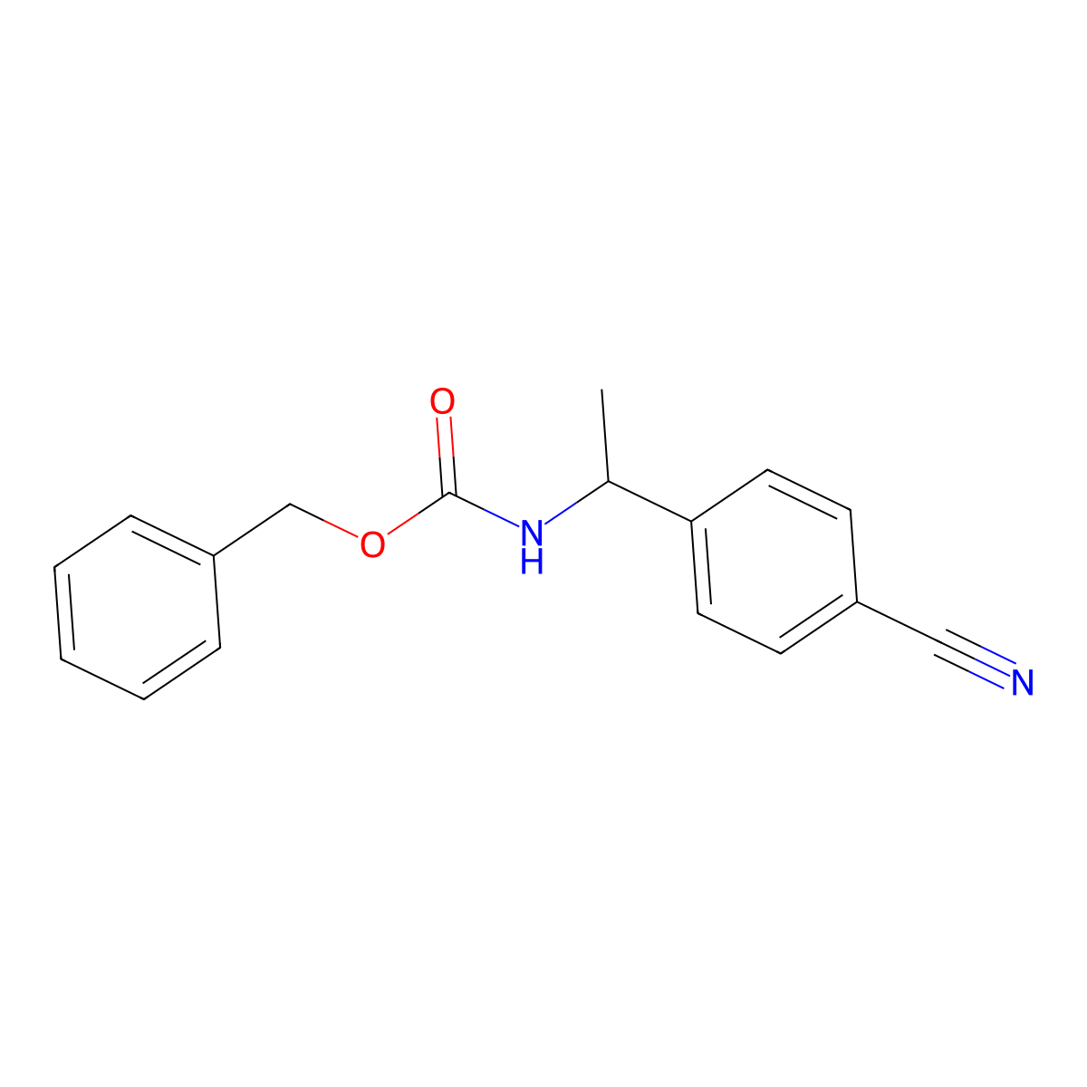 benzyl N-[1-(4-cyanophenyl)ethyl]carbamate molecular structure, CAS 1877920-76-7