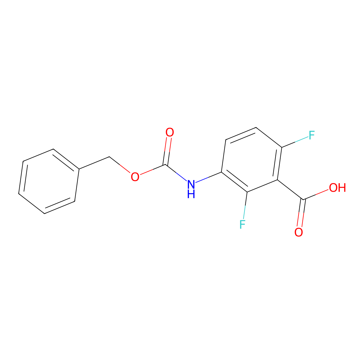 3-{[(Benzyloxy)carbonyl]amino}-2,6-difluorobenzoic acid molecular structure, CAS 1877941-02-0