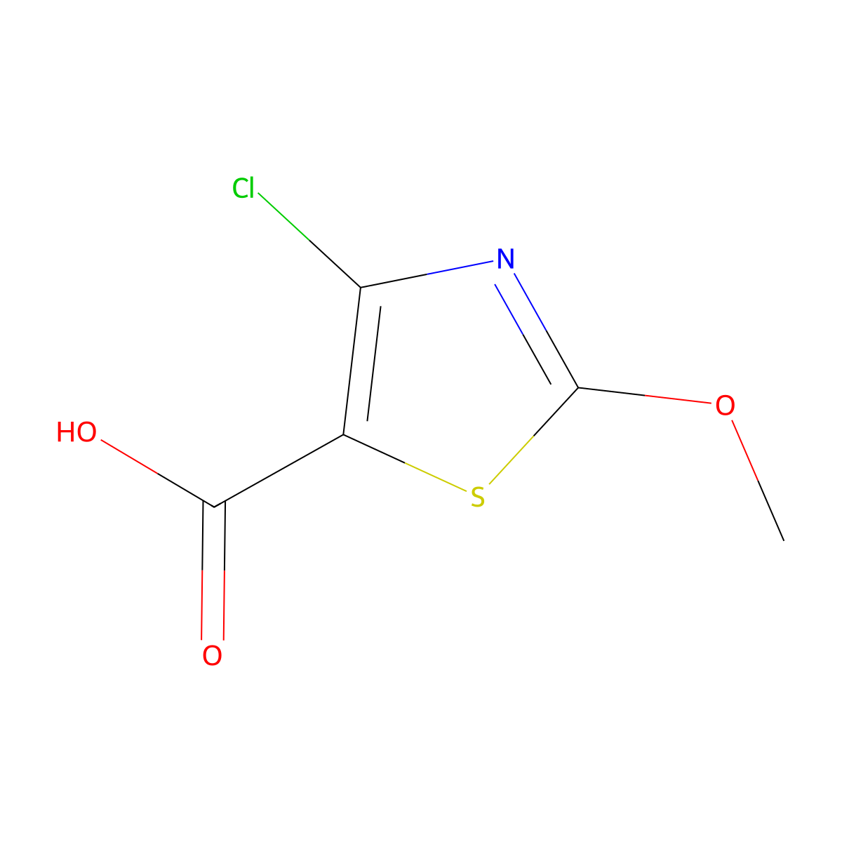 4-Chloro-2-methoxy-1,3-thiazole-5-carboxylic acid molecular structure, CAS 1877943-61-7