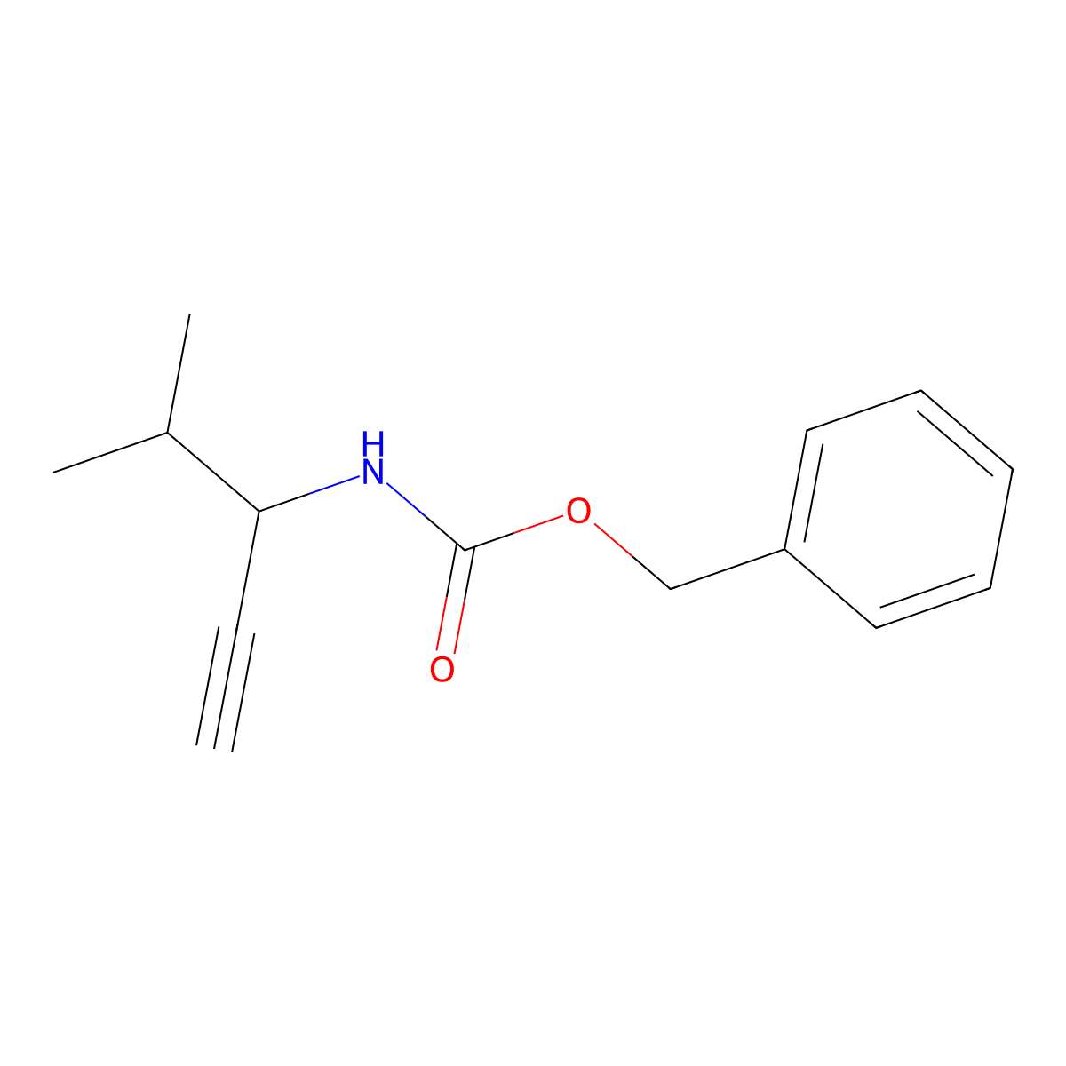 benzyl N-(4-methylpent-1-yn-3-yl)carbamate molecular structure, CAS 1877950-54-3