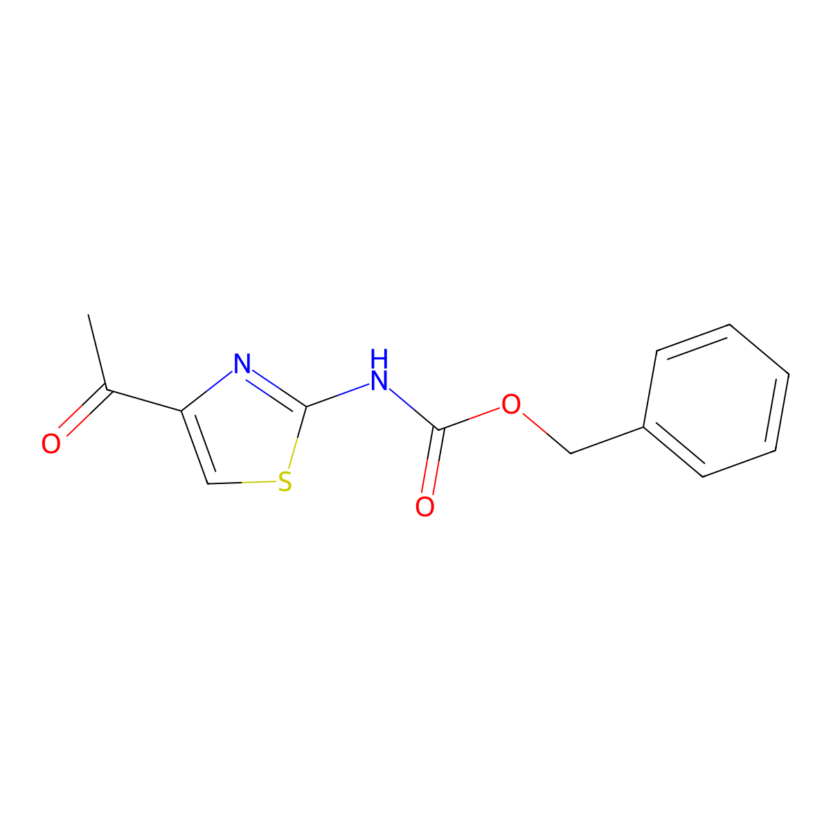 benzyl N-(4-acetyl-1,3-thiazol-2-yl)carbamate molecular structure, CAS 1877963-99-9