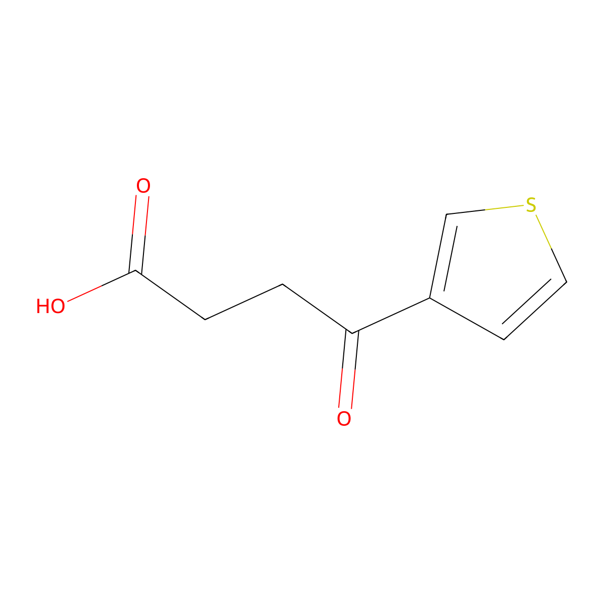 4-Oxo-4-(thiophen-3-yl)butanoic acid molecular structure, CAS 1878-23-5