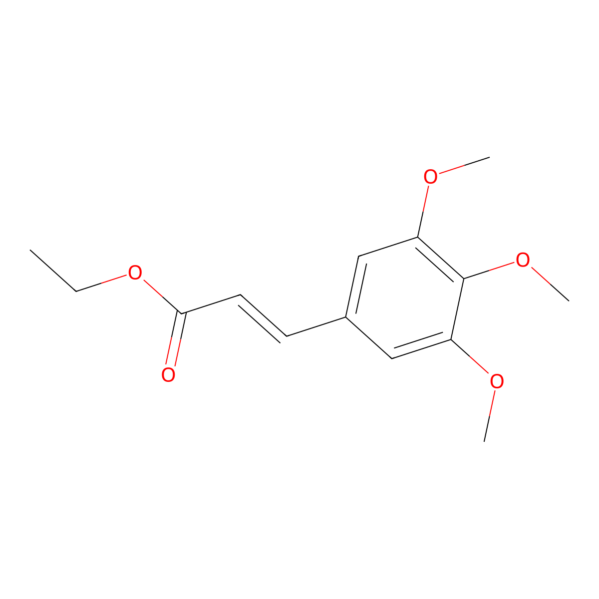 Ethyl 3-(3,4,5-trimethoxyphenyl)acrylate molecular structure, CAS 1878-29-1