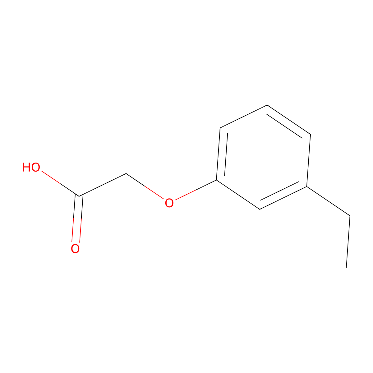 2-(3-Ethylphenoxy)acetic acid molecular structure, CAS 1878-51-9