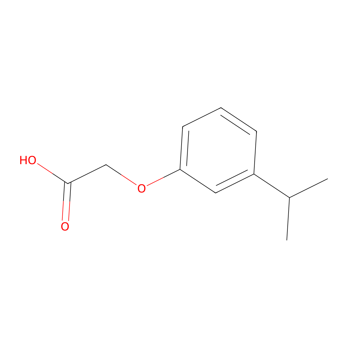 2-[3-(Propan-2-yl)phenoxy]acetic acid molecular structure, CAS 1878-52-0