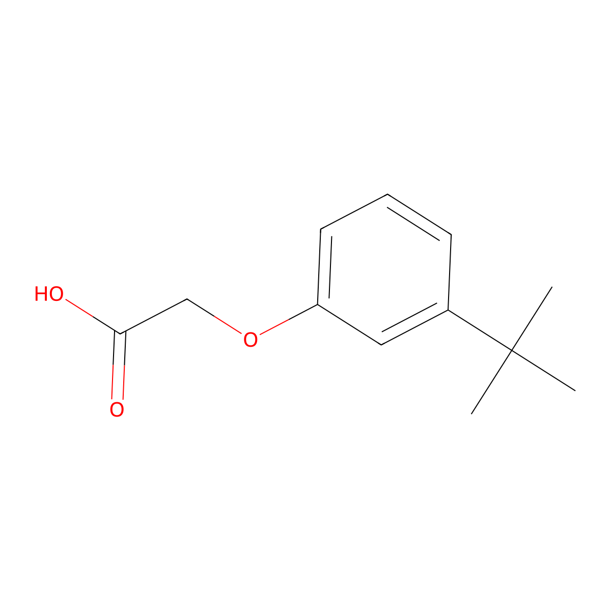 2-(3-Tert-butylphenoxy)acetic acid molecular structure, CAS 1878-55-3