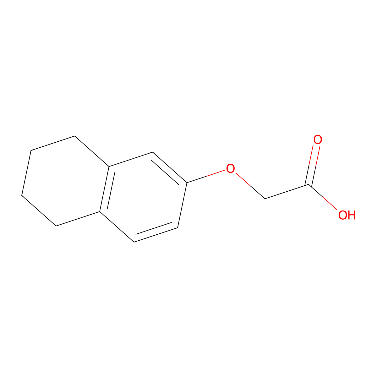 2-(5,6,7,8-Tetrahydronaphthalen-2-yloxy)acetic acid molecular structure, CAS 1878-59-7