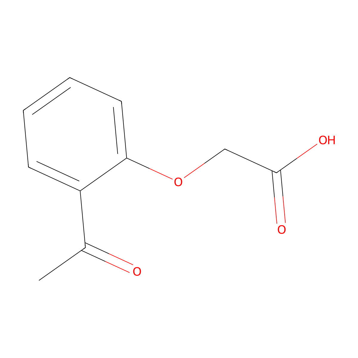 2-(2-Acetylphenoxy)acetic acid molecular structure, CAS 1878-62-2