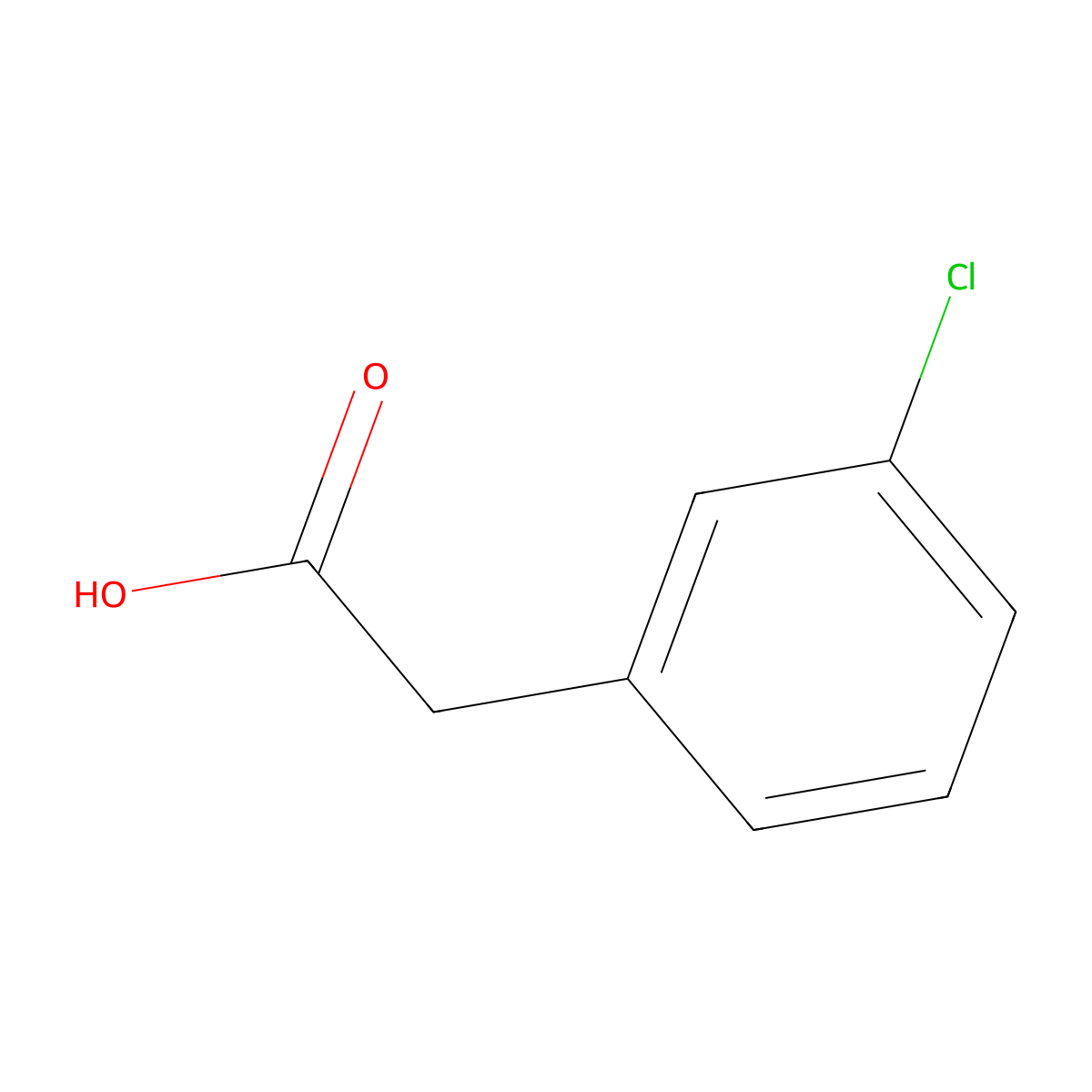 3-Chlorophenylacetic acid molecular structure, CAS 1878-65-5