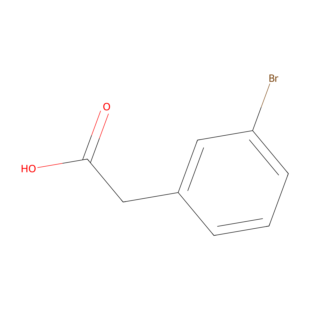 (3-Bromophenyl)acetic acid molecular structure, CAS 1878-67-7