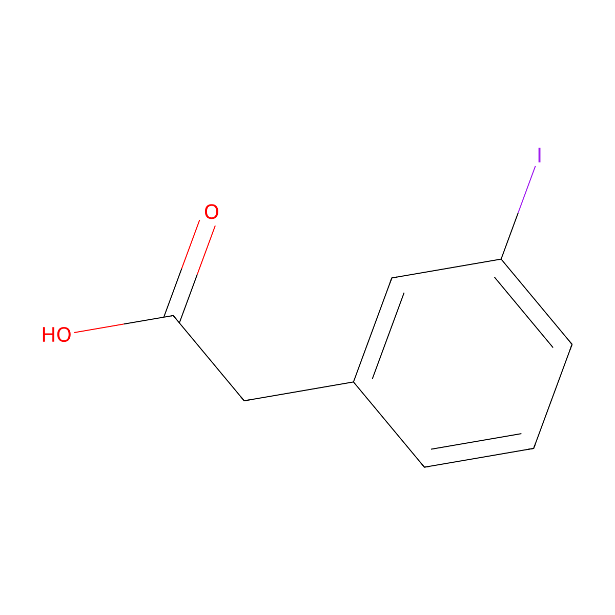 3-Iodophenylacetic acid molecular structure, CAS 1878-69-9