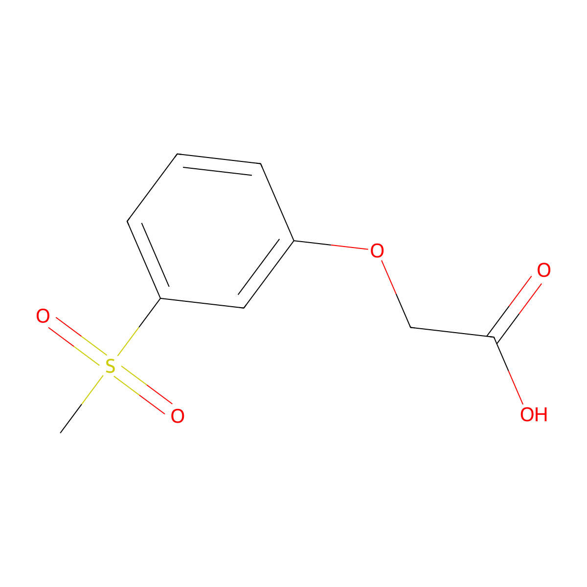 2-(3-Methanesulfonylphenoxy)acetic acid molecular structure, CAS 1878-78-0