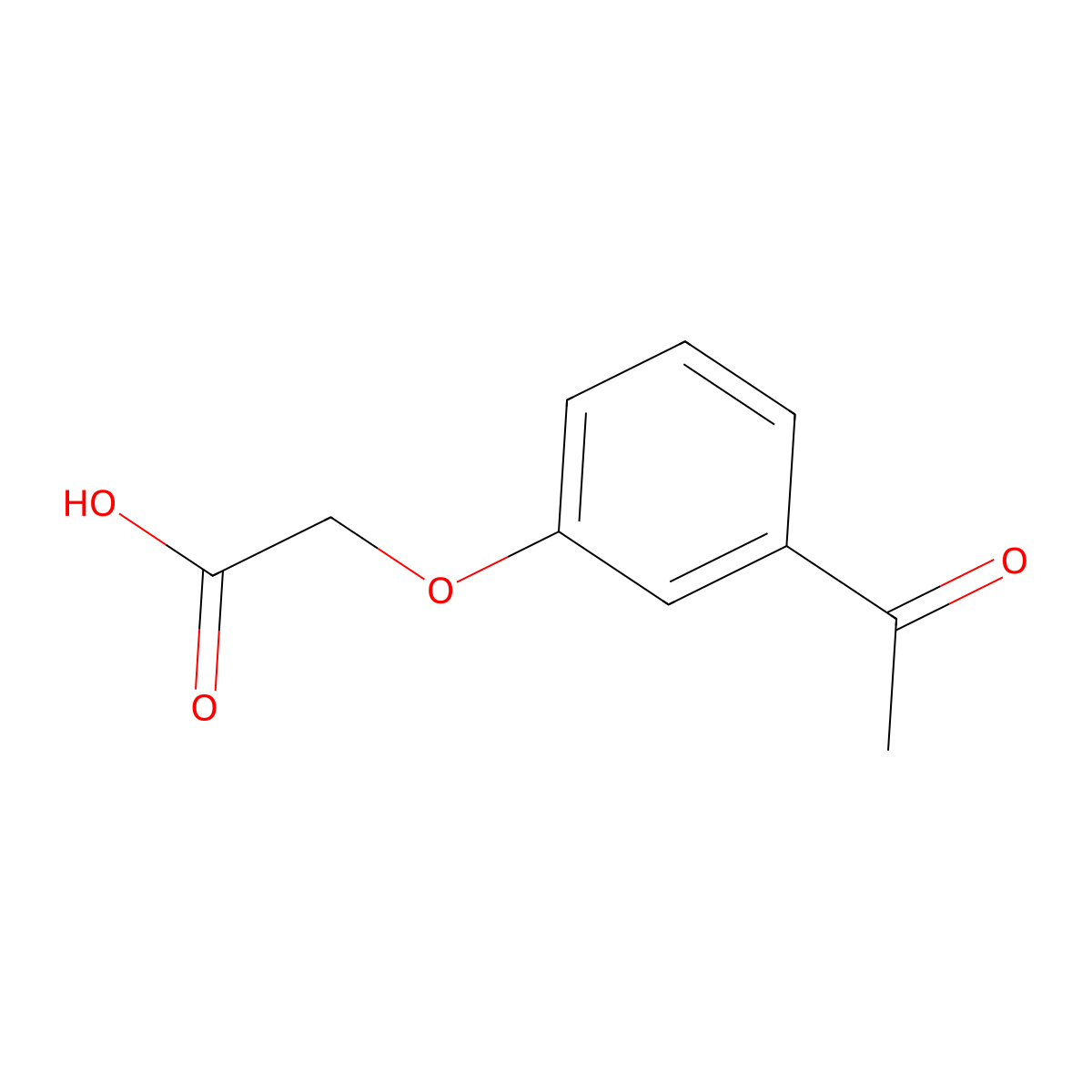 (3-Acetylphenoxy)acetic Acid molecular structure, CAS 1878-80-4