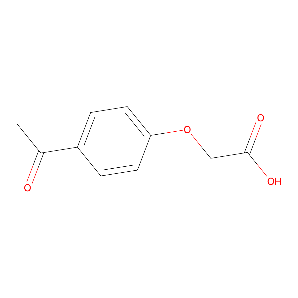(p-Acetylphenoxy)acetic acid molecular structure, CAS 1878-81-5