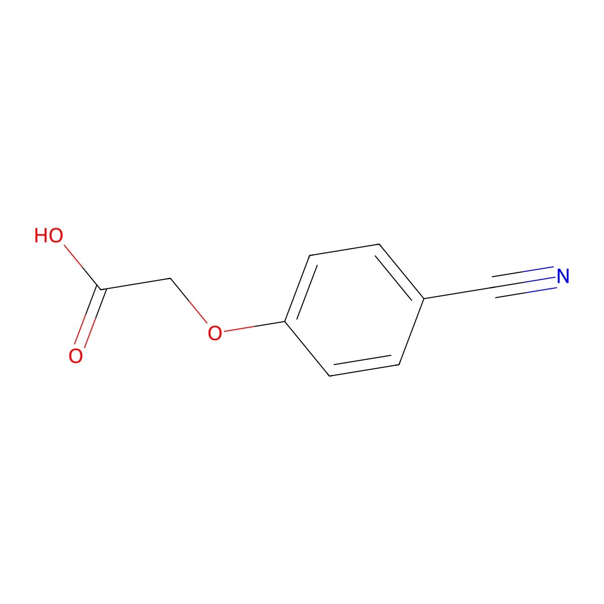2-(4-Cyanophenoxy)acetic acid molecular structure, CAS 1878-82-6