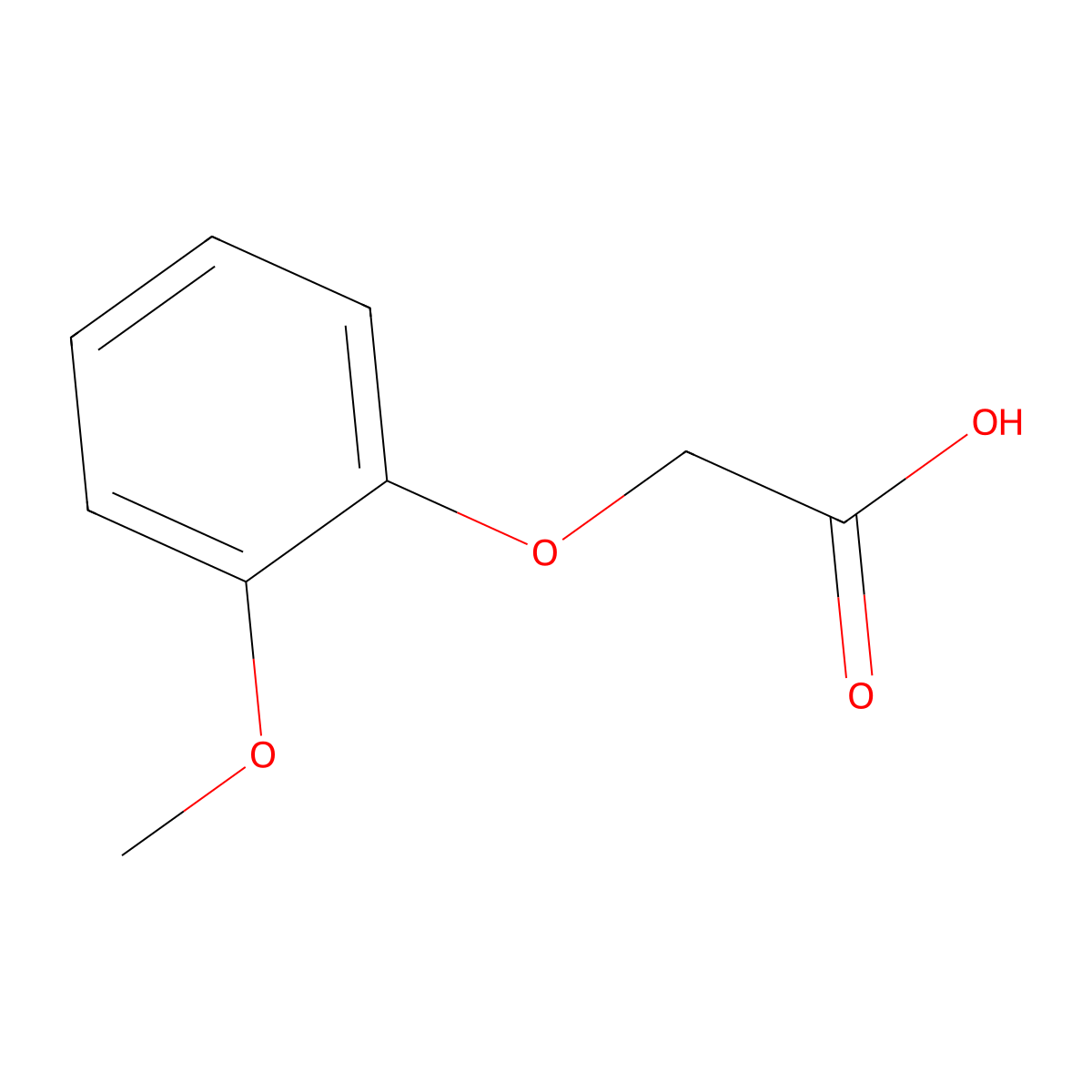 2-(2-Methoxyphenoxy)acetic acid molecular structure, CAS 1878-85-9