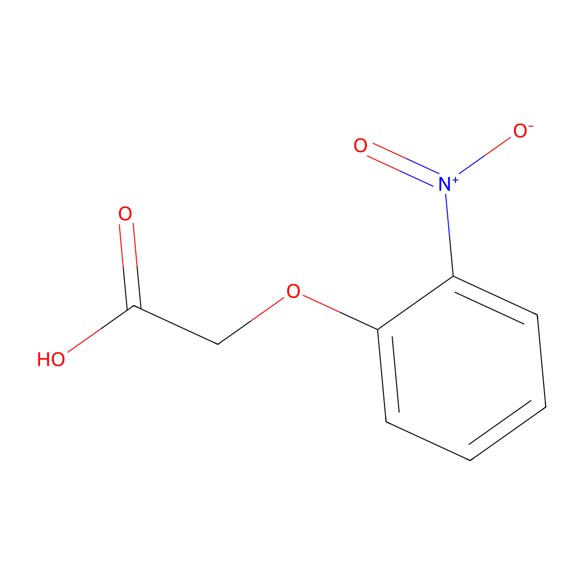 (2-Nitrophenoxy)acetic acid molecular structure, CAS 1878-87-1