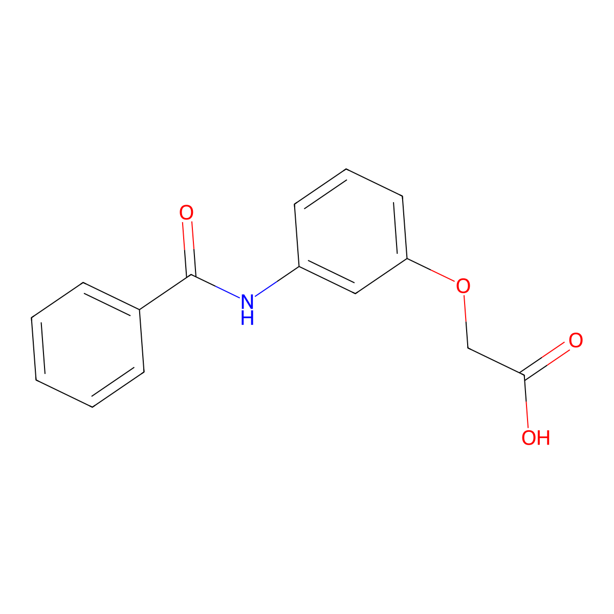 2-(3-Benzamidophenoxy)acetic acid molecular structure, CAS 1878-89-3