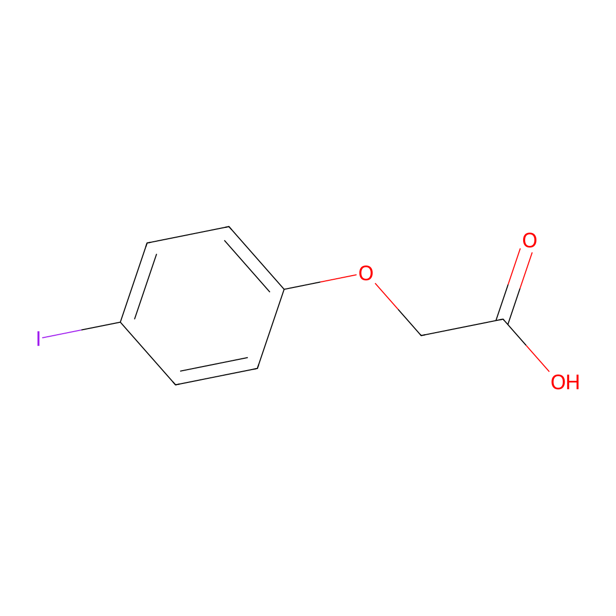 4-Iodophenoxyacetic acid molecular structure, CAS 1878-94-0