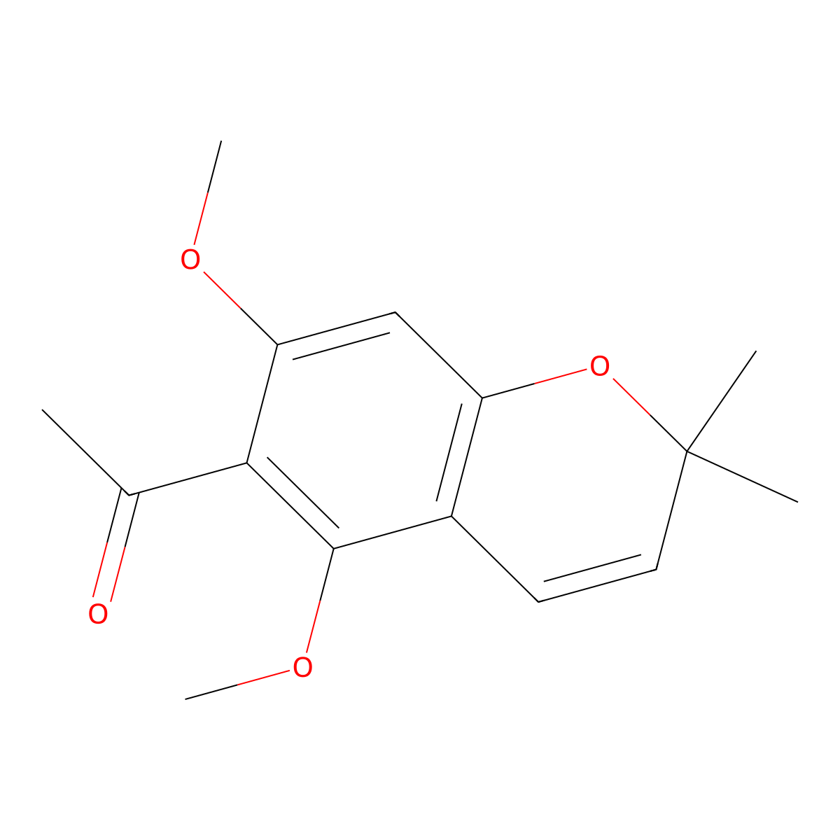 1-(5,7-Dimethoxy-2,2-dimethyl-2H-chromen-6-yl)ethanone molecular structure, CAS 18780-97-7