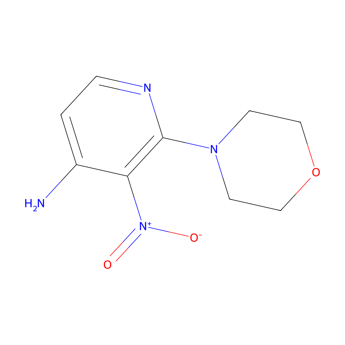 2-Morpholino-3-nitropyridin-4-amine molecular structure, CAS 1878012-57-7