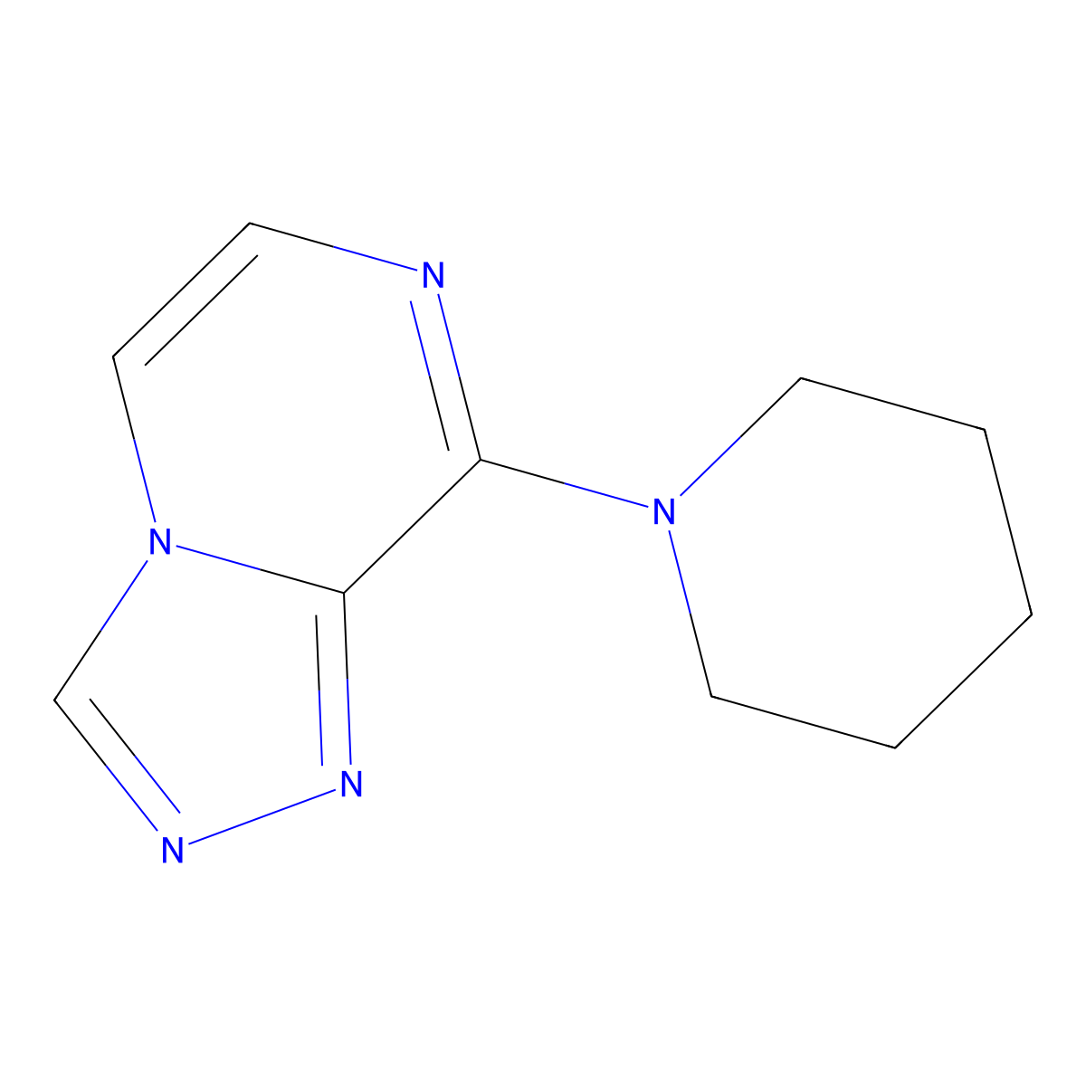 1-{[1,2,4]Triazolo[4,3-a]pyrazin-8-yl}piperidine molecular structure, CAS 1878022-44-6