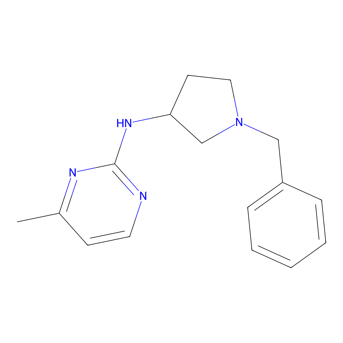 N-(1-benzylpyrrolidin-3-yl)-4-methylpyrimidin-2-amine molecular structure, CAS 1878025-99-0