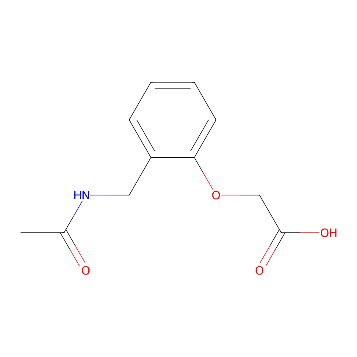 2-[2-(Acetamidomethyl)phenoxy]acetic acid molecular structure, CAS 1878035-84-7