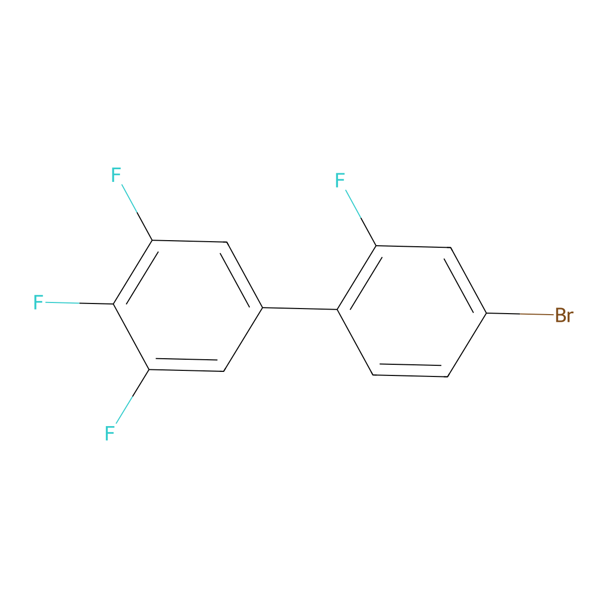 4-Bromo-2,3',4',5'-tetrafluoro-1,1'-biphenyl molecular structure, CAS 187804-77-9