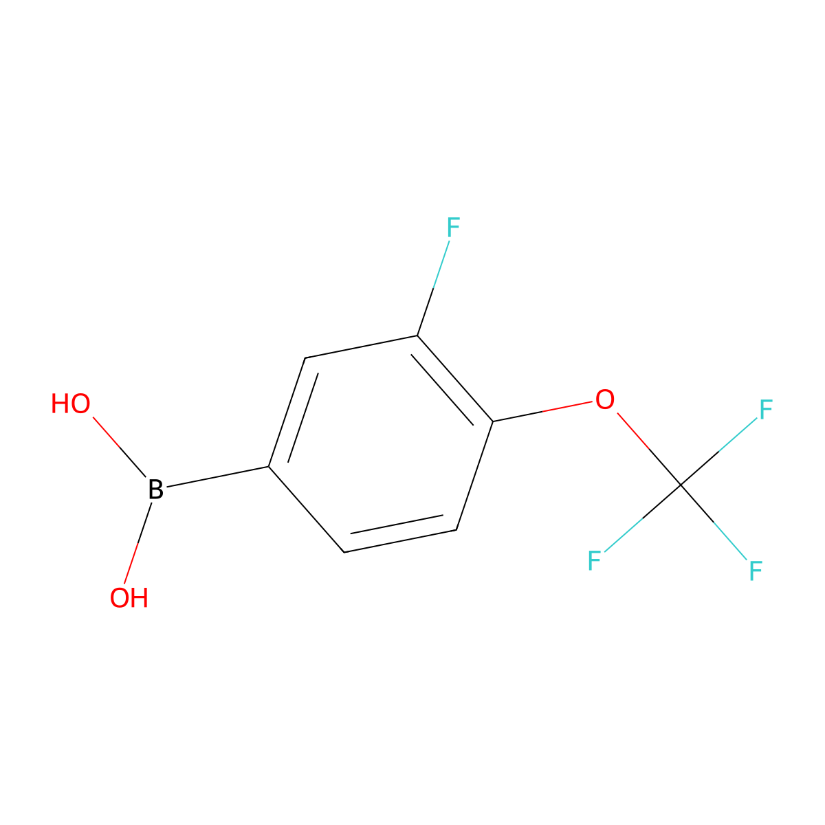 3-Fluoro-4-(trifluoromethoxy)benzeneboronic acid molecular structure, CAS 187804-79-1