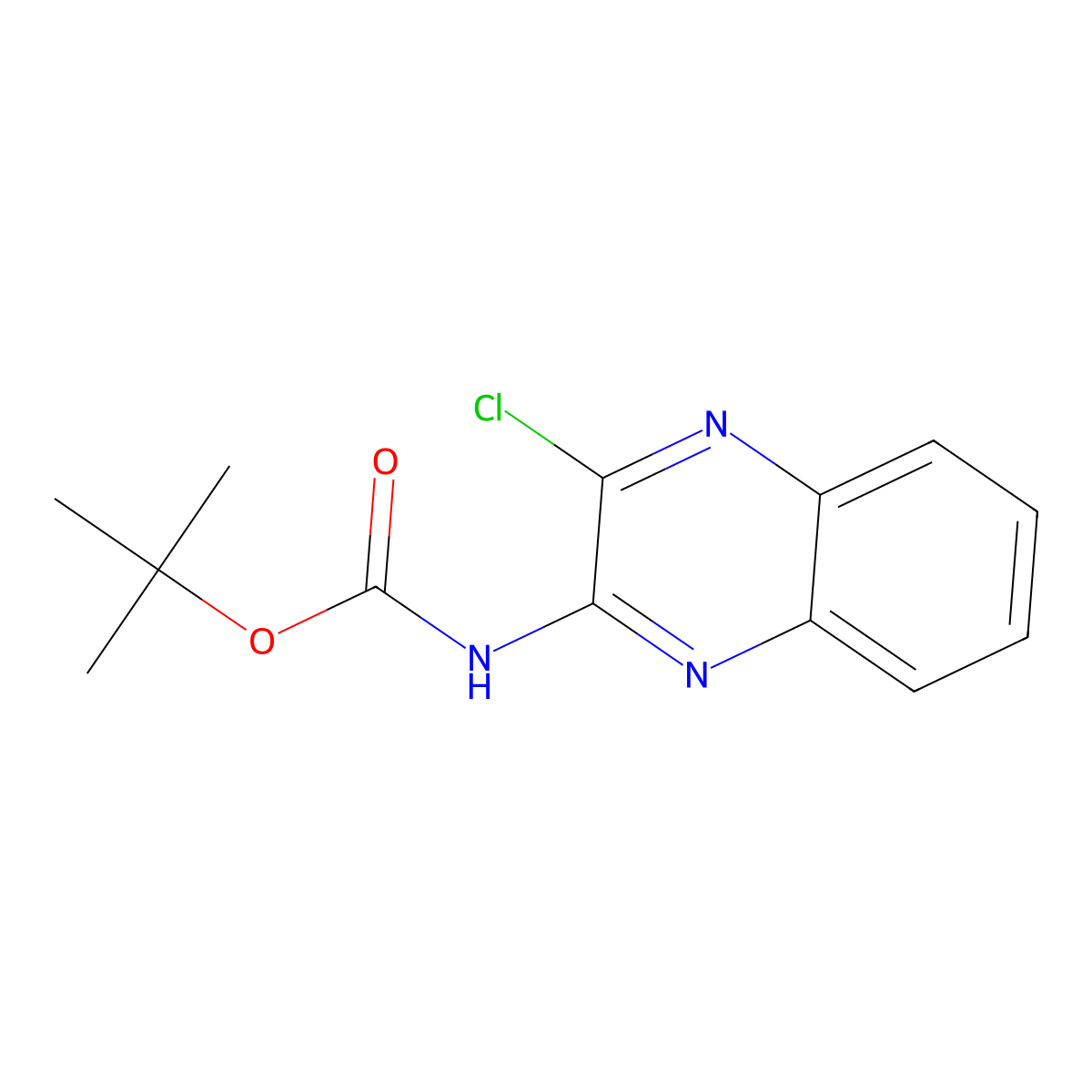 tert-butyl N-(3-chloroquinoxalin-2-yl)carbamate molecular structure, CAS 1878047-70-1