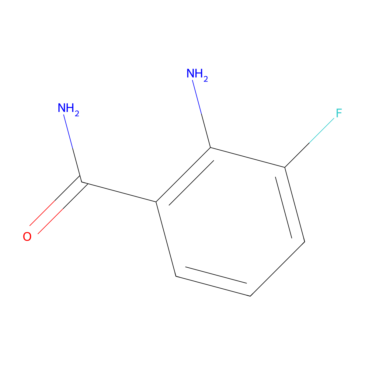 2-Amino-3-fluorobenzamide molecular structure, CAS 187805-54-5