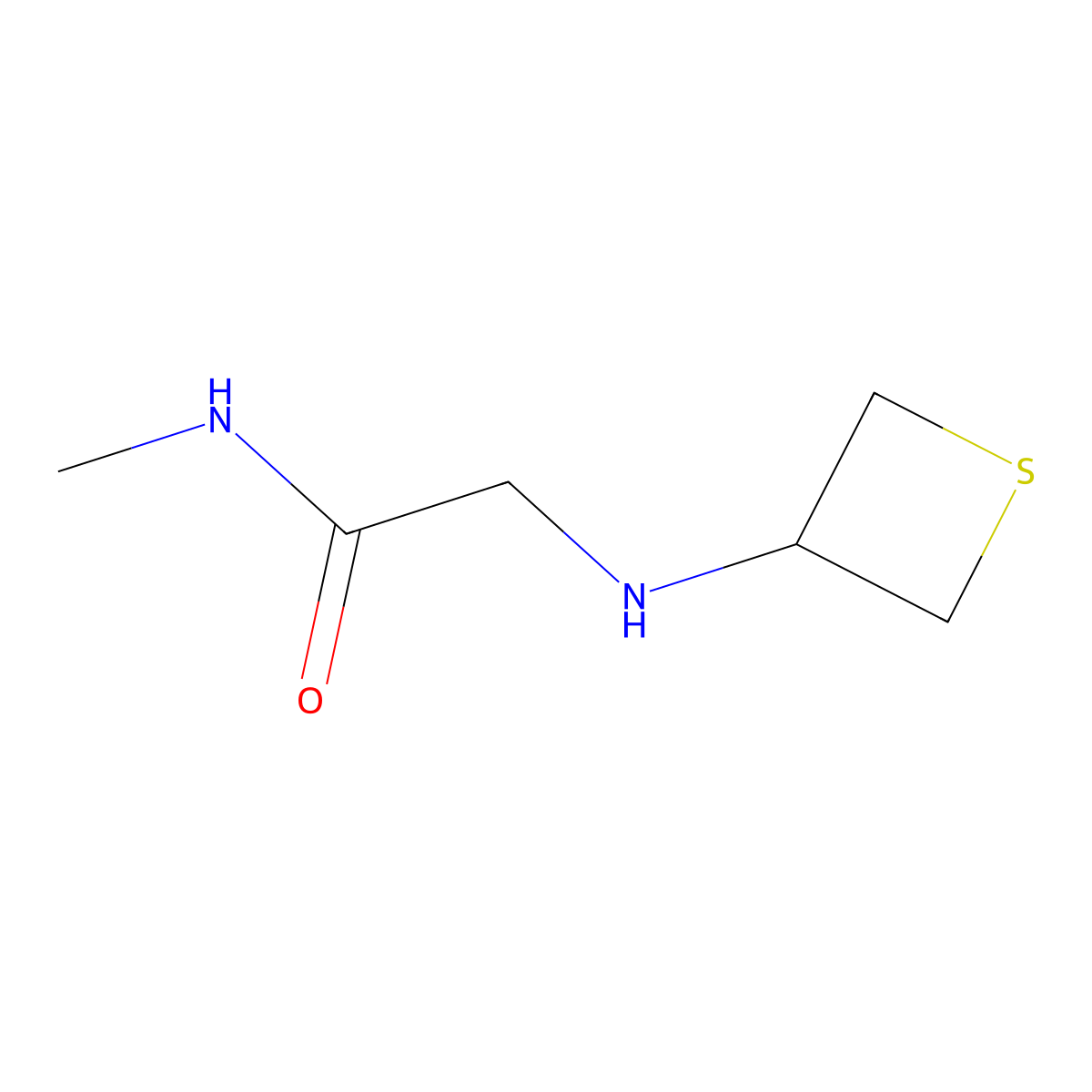 N-Methyl-2-(thietan-3-ylamino)acetamide molecular structure, CAS 1878054-11-5